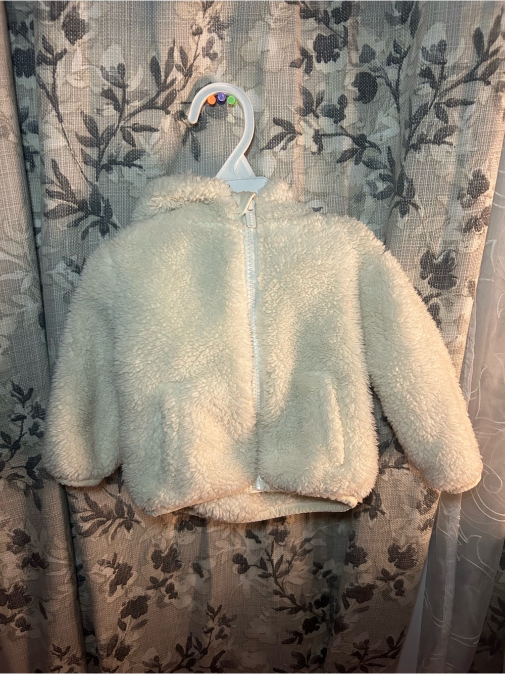 Old Navy Cream Faux Sherpa Zip-Up Jacket for Kids